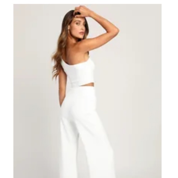 2 piece jumpsuit one shoulder NWT  lulus - Picture 1 of 3